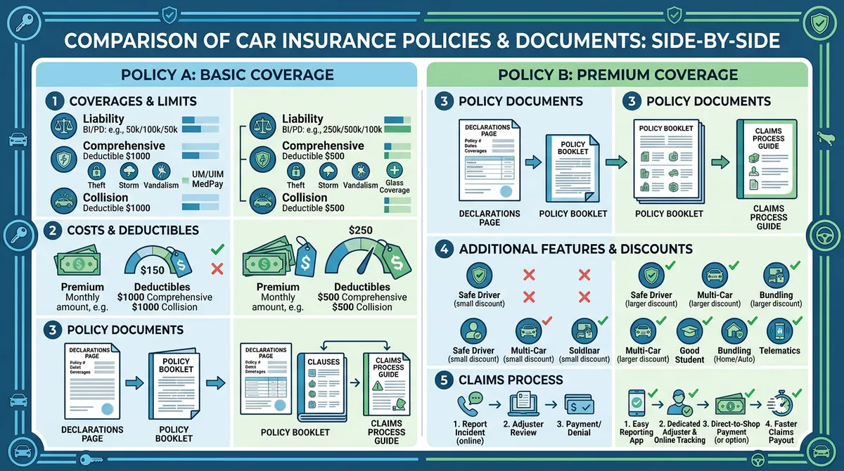 Сравнение полисов и страховых документов